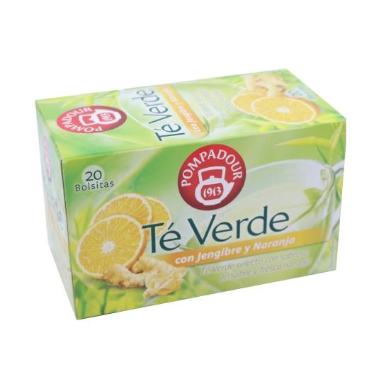 infusión té verde c/jengibre y naranja, 20ud