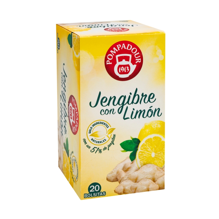 infusión jengibre con limón, 20ud