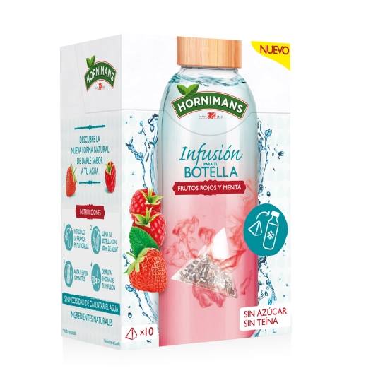 infusión para botella frutos rojos, 10ud