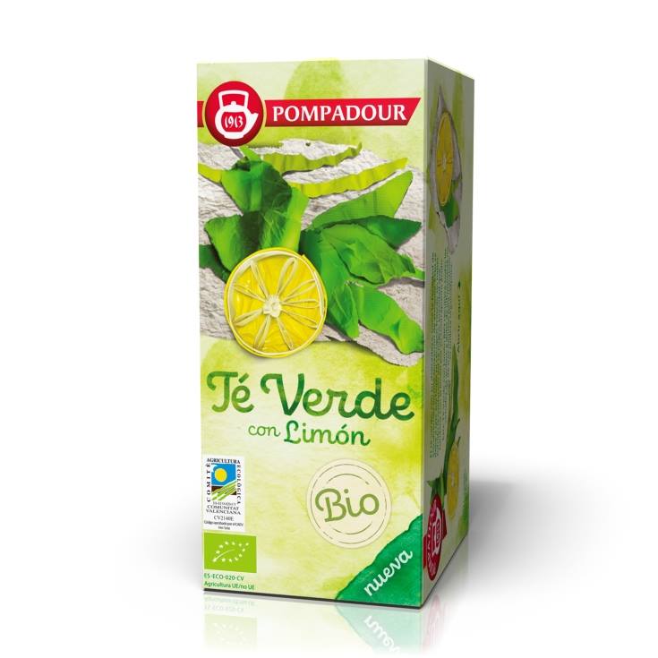 infusión té verde con limón bio, 18ud