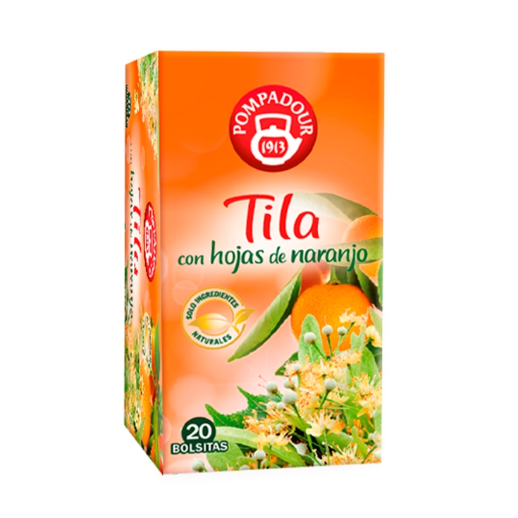 infusión tila con hojas naranjo sobres, 20ud