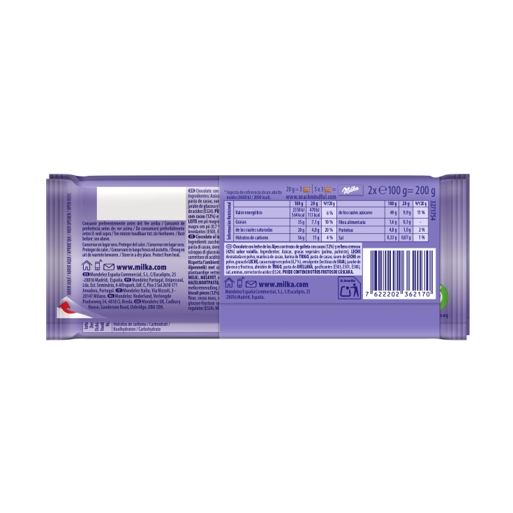 chocolate relleno oreo, pk-2