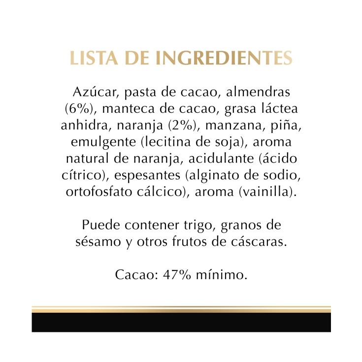 chocolate negro con naranja, 100g