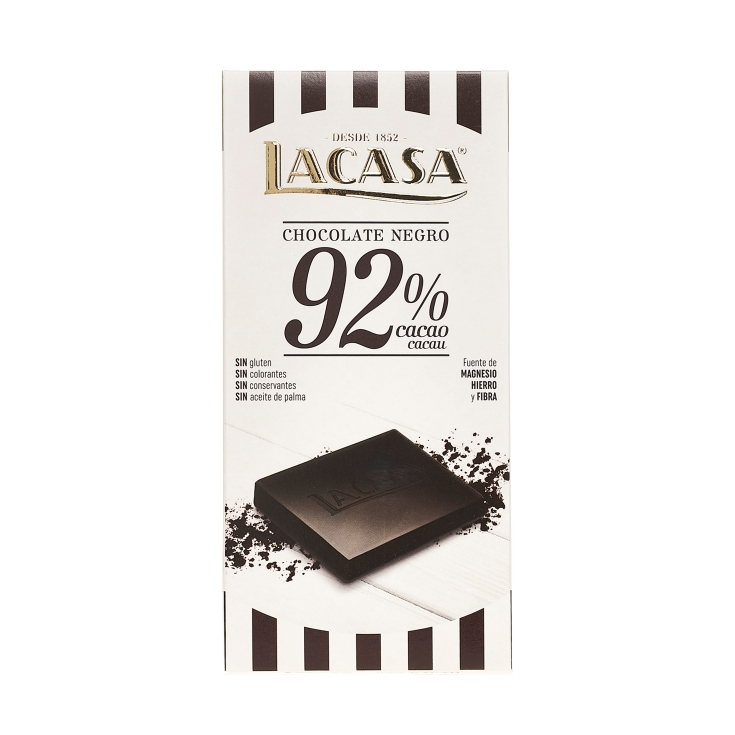 chocolate negro 92%cacao, 100g