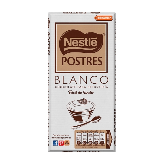 chocolate postres blanco, 180g