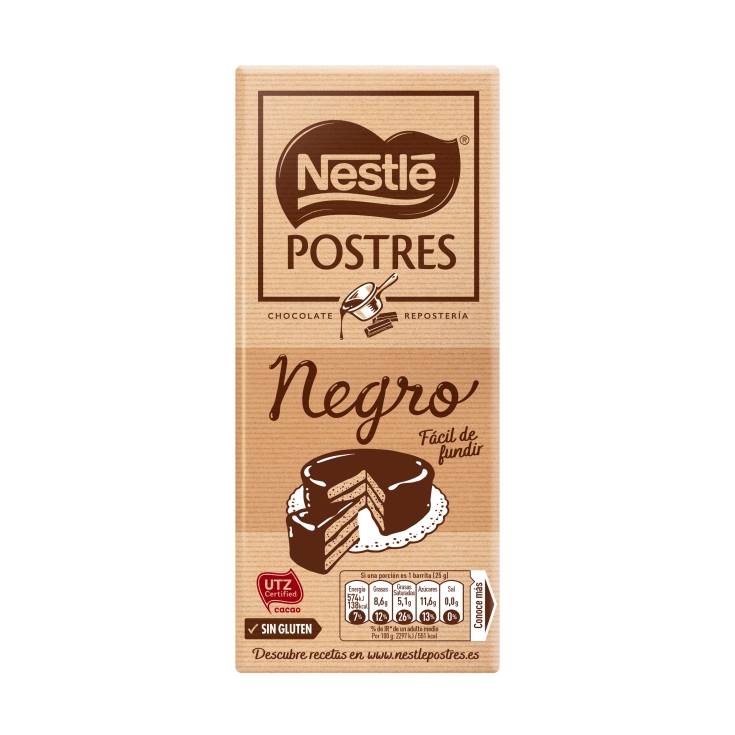 chocolate postres negro tableta, 200g