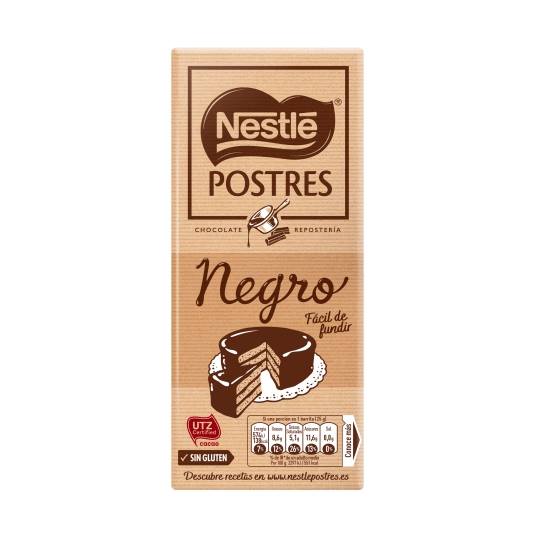 chocolate postres negro, 250g