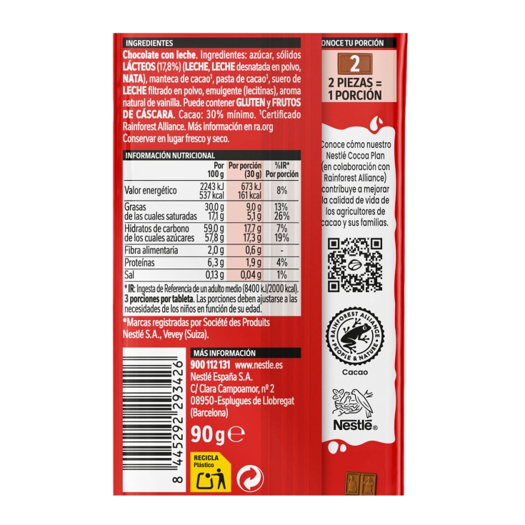 chocolate extrafino la roja, 90g