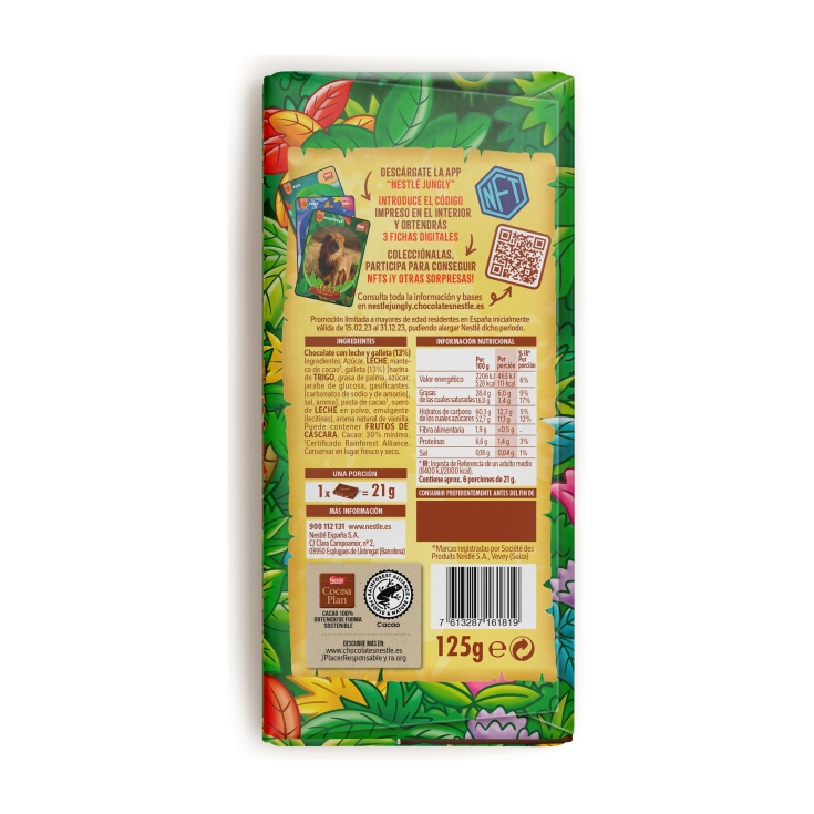 chocolate con leche y galleta, 90g