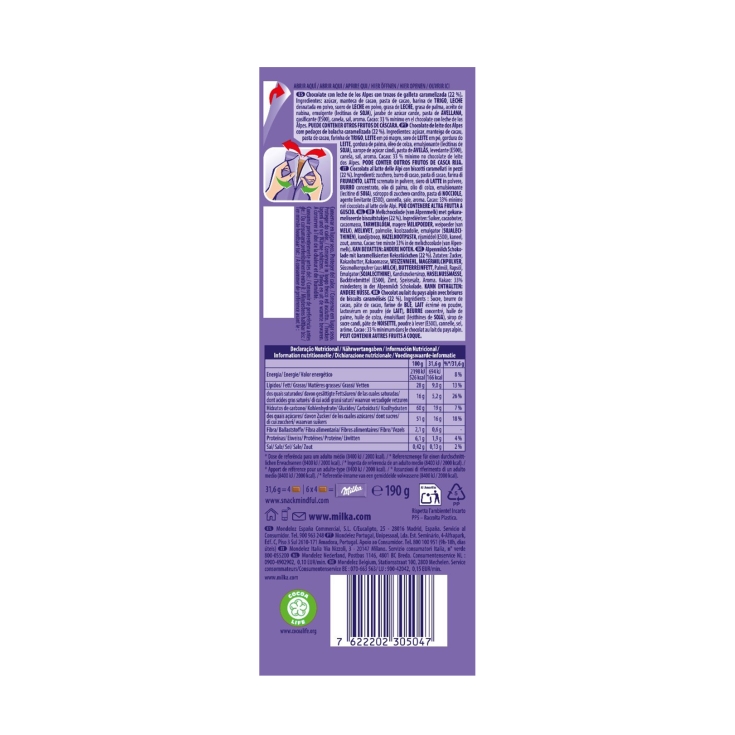 chocolate galleta biscoff, 190g