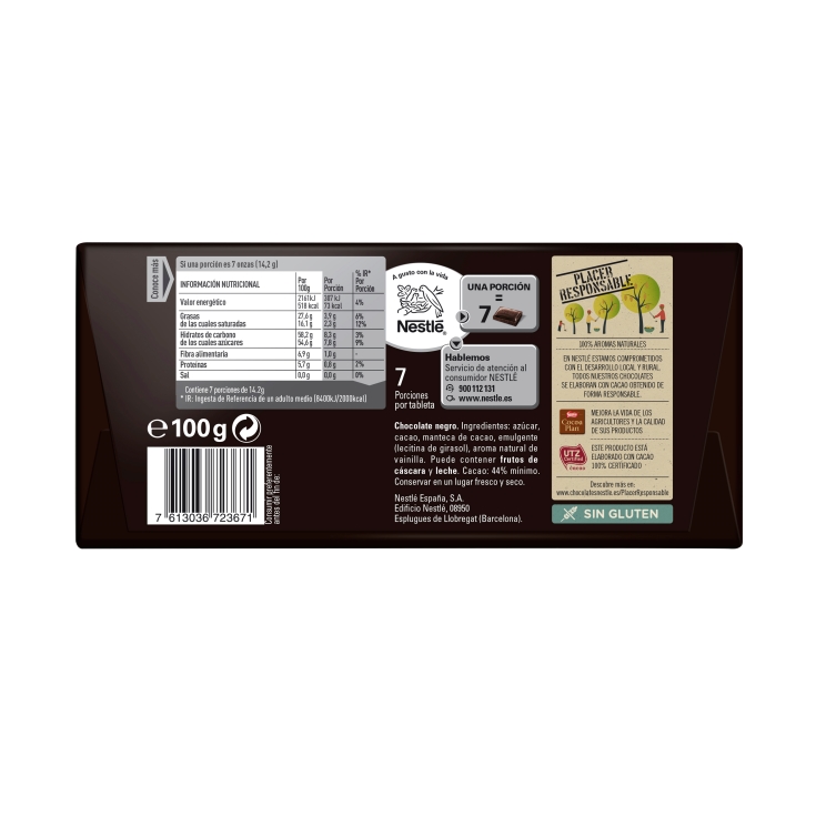chocolate negro, 100g