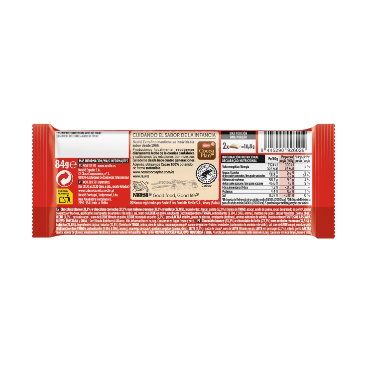 chocolate extrafino filipinos blanco, 84g