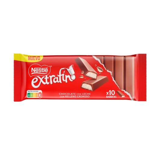 chocolate relleno cremoso barritas, 100g