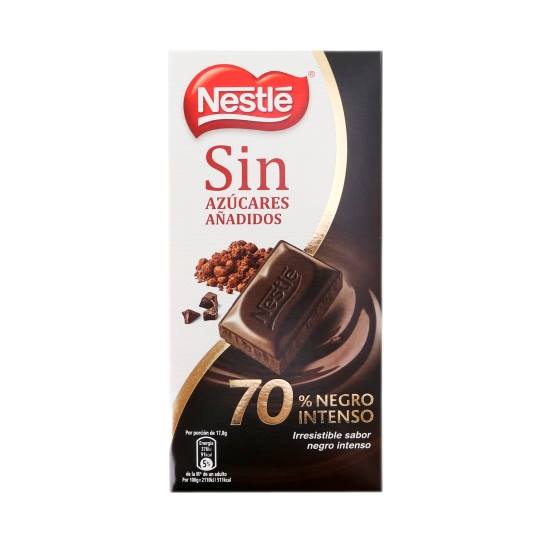 chocolate negro 70% sin azúcar, 125g