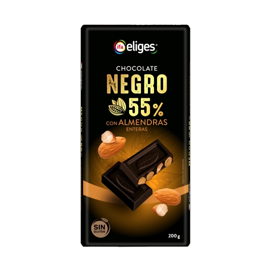 chocolate negro almendras, 200g