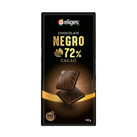 chocolate negro 72%, 100g