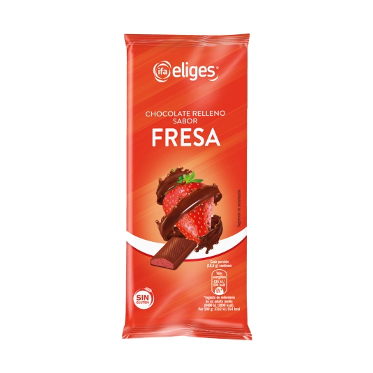 chocolate relleno fresa, 100g