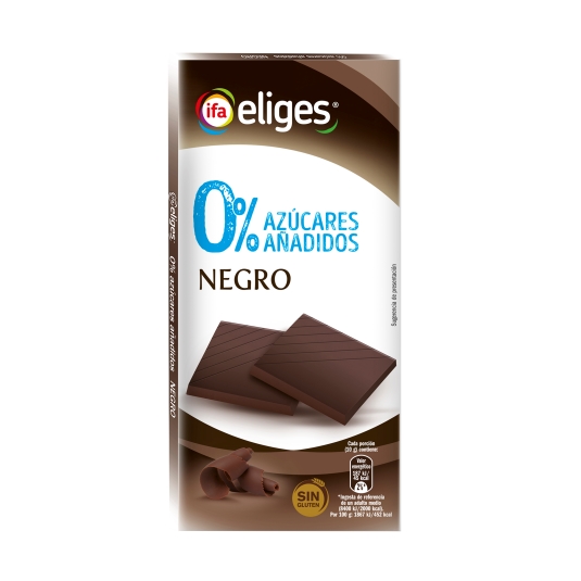 chocolate negro sin azúcar, 100g