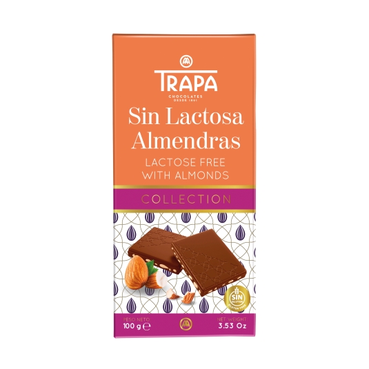 chocolate con almendras sin lactosa, 100g