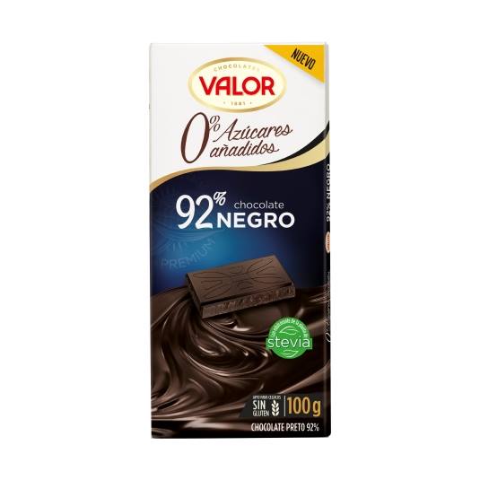 chocolate 92% negro 0% sin azúcares, 100g