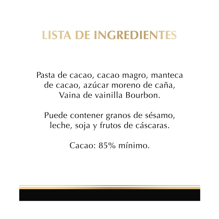 chocolate 85% cacao, 100g