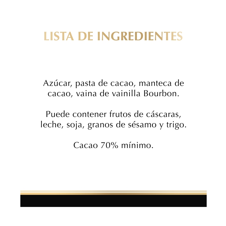 chocolate negro 70% cacao, 100g