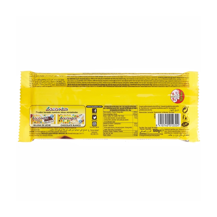 chocolate leche con lacasitos, 100g