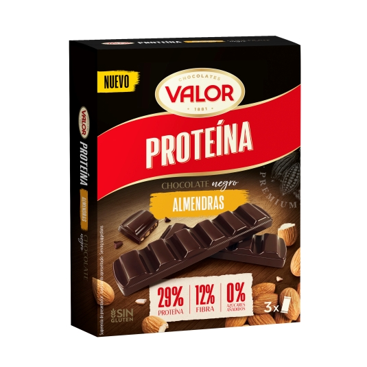 mini tableta choco almendras proteína, pk-3