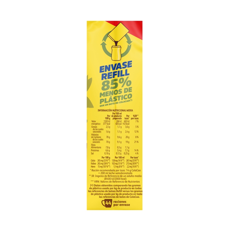 cacao soluble bolsa, 625g