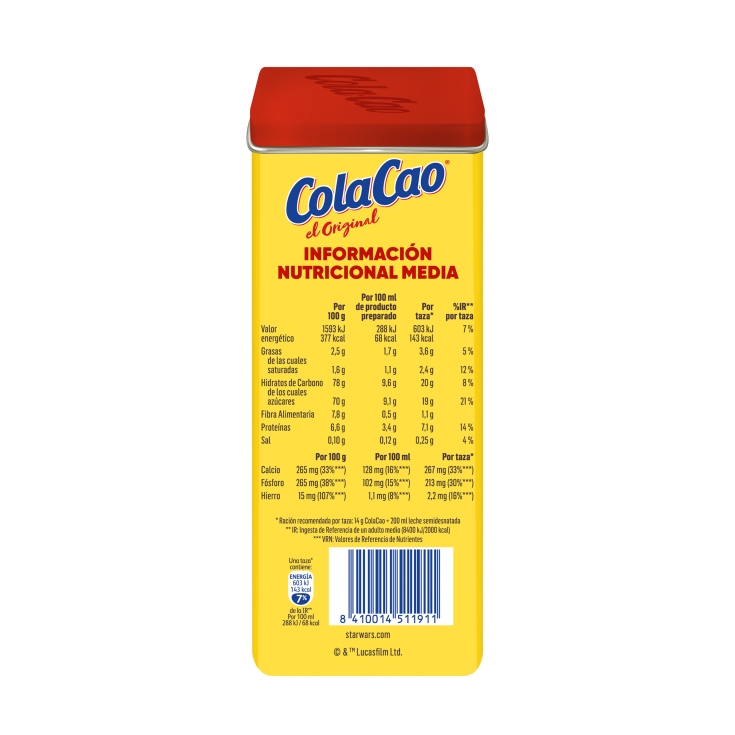 cacao soluble lata, 800g