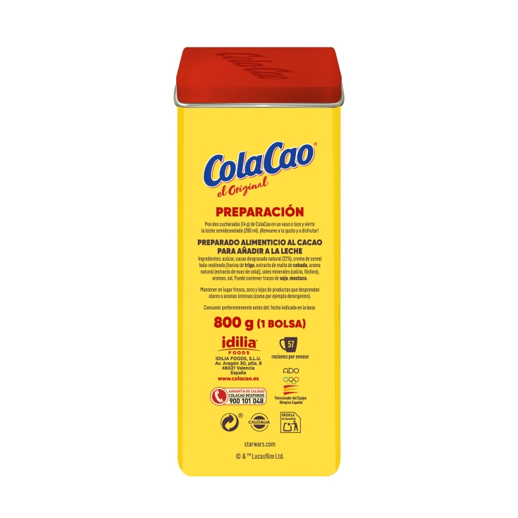 cacao soluble lata, 800g