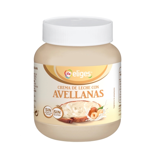 crema de leche con avellanas, 400g