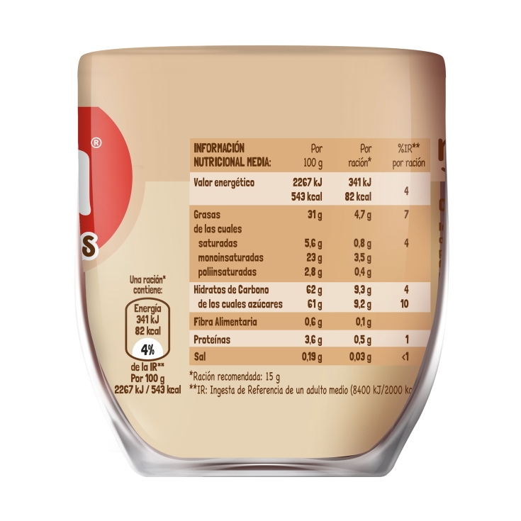 crema leche avellana, 180g
