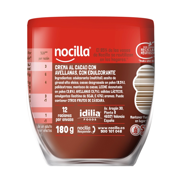 crema cacao original 0%, 180g