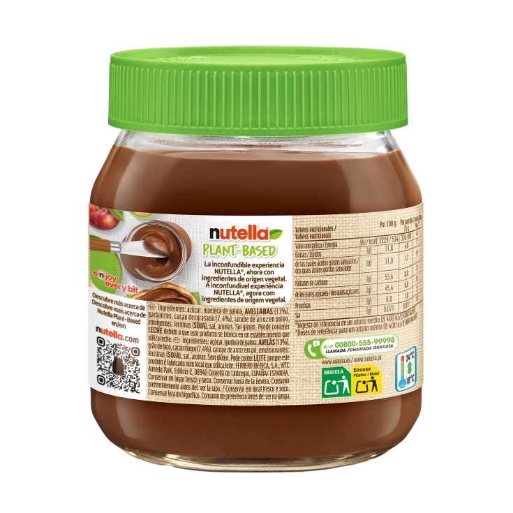 crema vegana de cacao y avellana, 350g