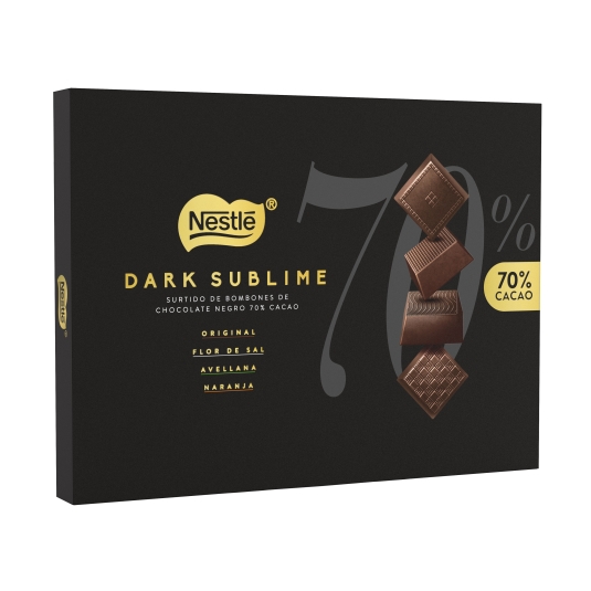 bombón 70% dark choco negro, 145g