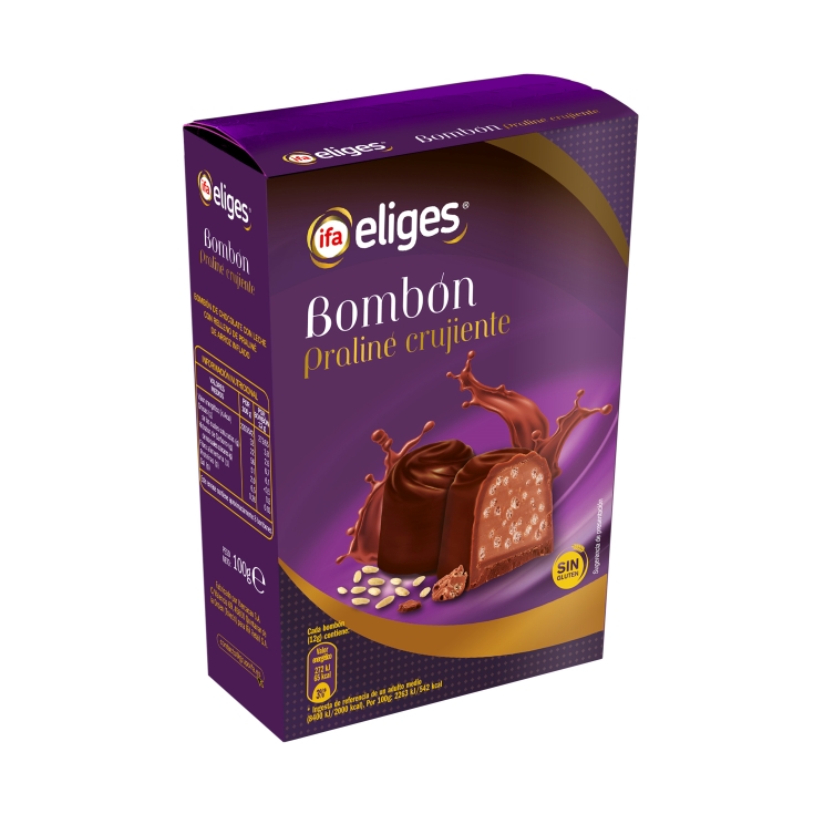 bombón praline crujiente, 100g