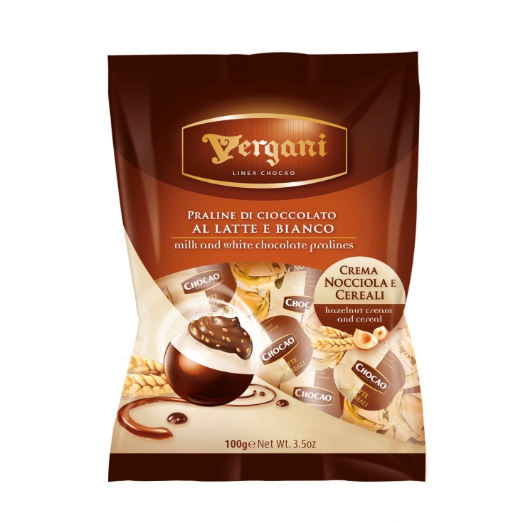 bombón crema nocciola/cereales, 100g