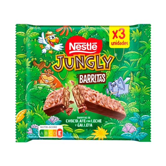 barritas galleta y chocolate con leche, pk-3