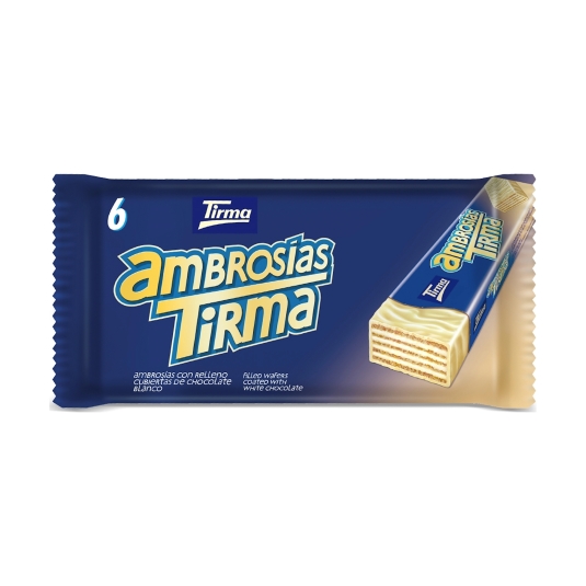 chocolatinas ambrosías choco blanco, pk-6