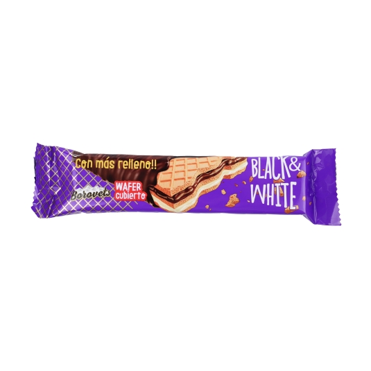chocolatina wafer black&white, 30g