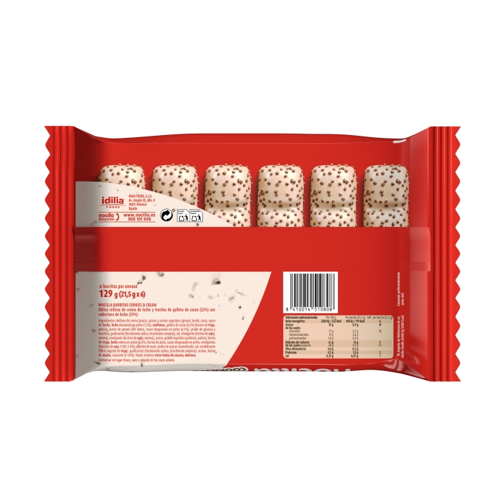 barrita cookies cream, pk-6