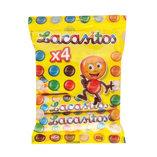 grageas chocolate tubos, pk-4