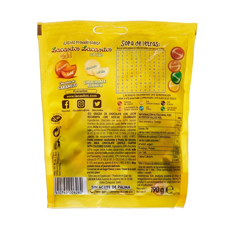 grageas chocolate doypack, 190g