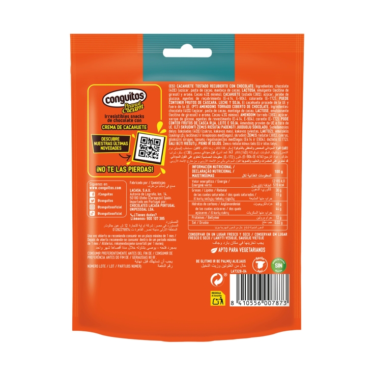 cacahuete chocolate blanco, 200g