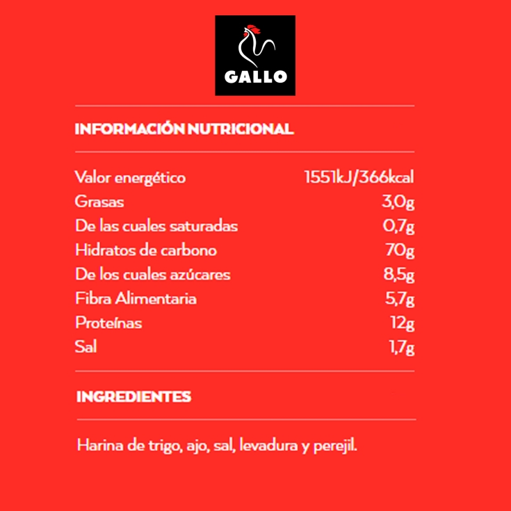 pan rallado ajo y perejil, 500g