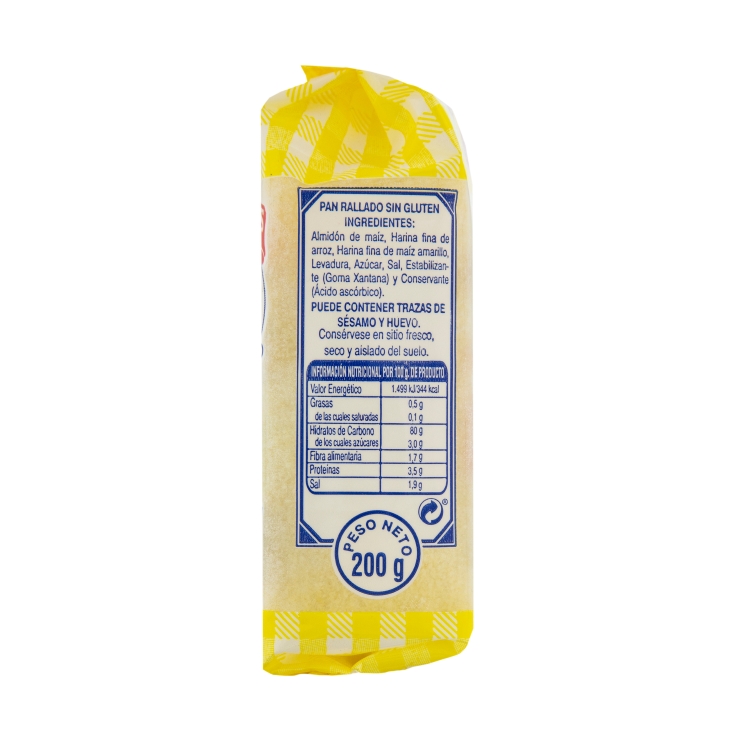 pan rallado sin gluten, 200g