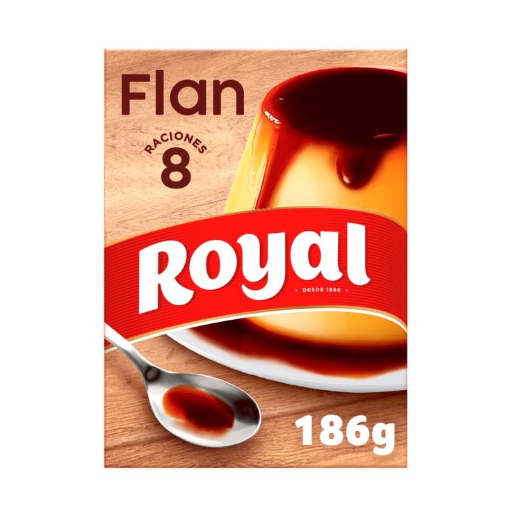 preparado para flan en polvo , 186g