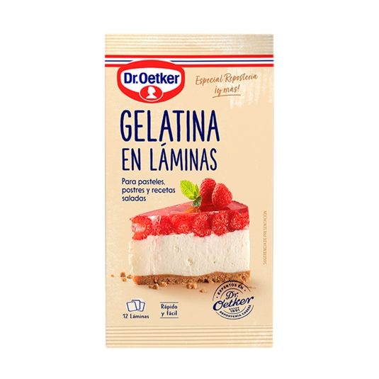 gelatina en láminas, 20g