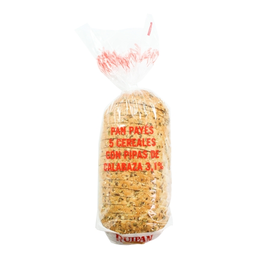 pan payes 5 cereales y semillas, 490g